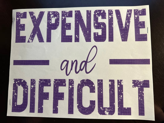 Expensive And Difficult T-Shirt