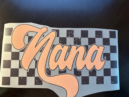 Checkered Nana Adult T-Shirt