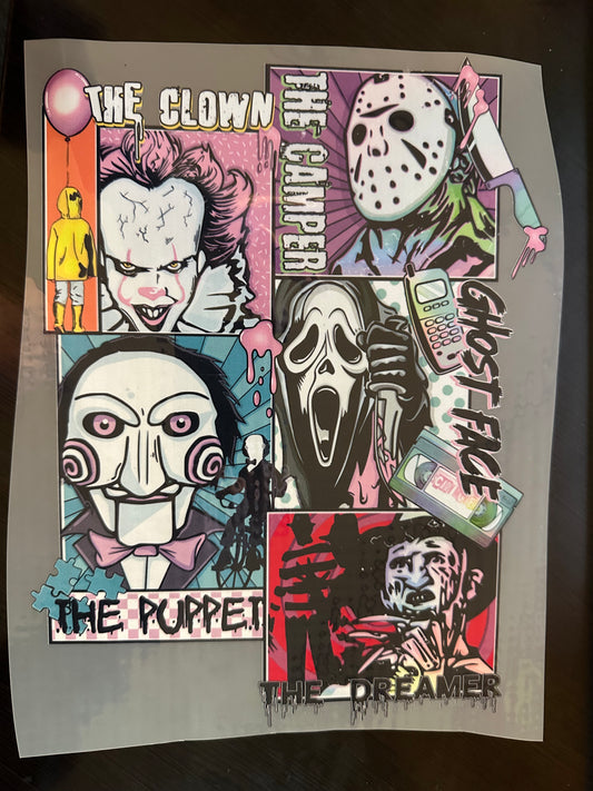 Horror Collage Adult T-Shirt