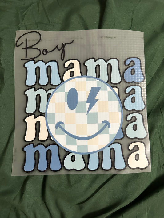 Boy Mama Smiley Adult T-Shirt