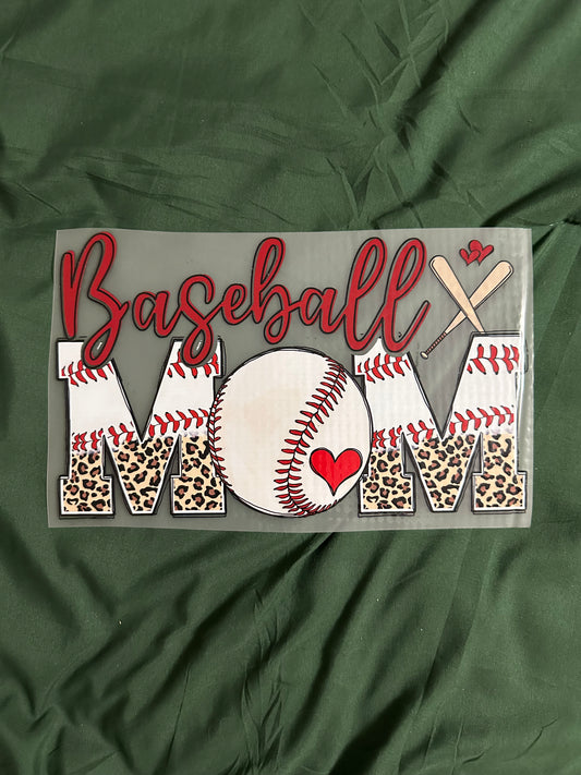 Baseball Mom Cheetah Adult T-Shirt