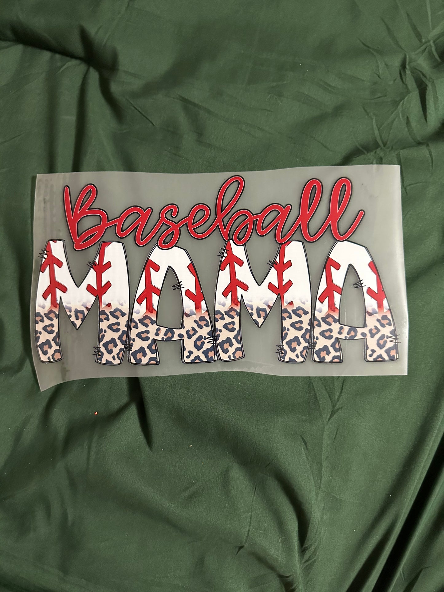 Baseball Mama Leapord Adult T-Shirt