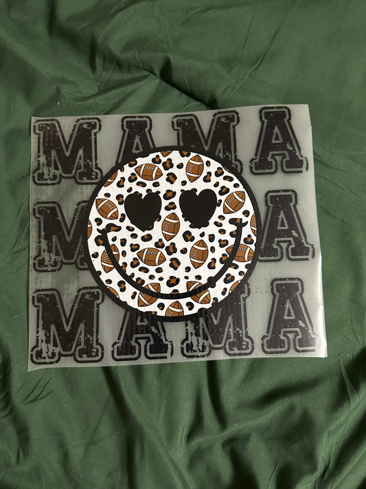 Football Mama Smiley Adult T-Shirt