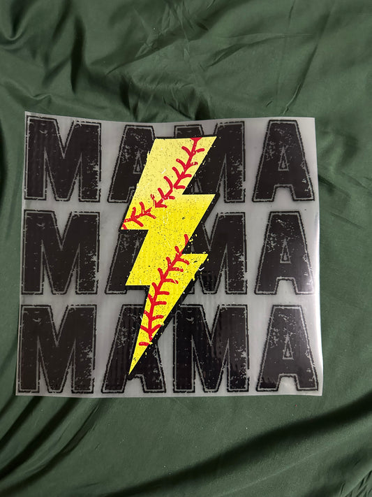 Mama Stacked Softball Adult T-Shirt