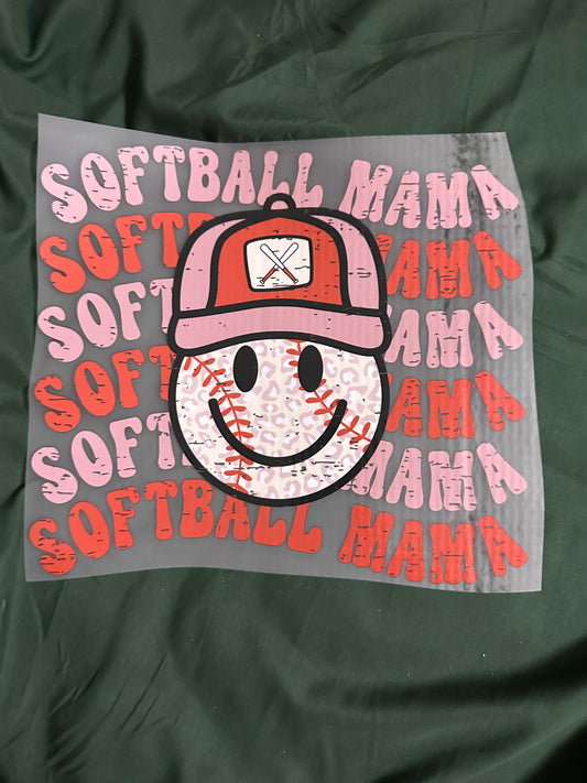 Softball Mama Wave Adult T-Shirt