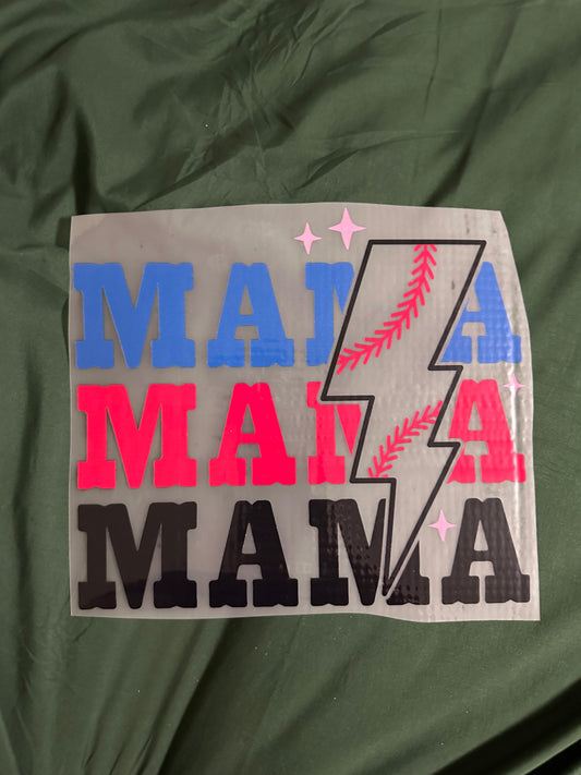 Baseball Mama Stacked Adult T-Shirt