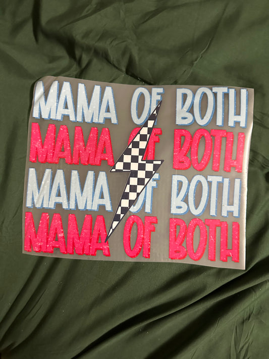 Mama Of Both Lighting Bolt Adult T-Shirt