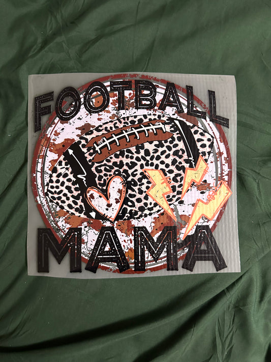 Football Mama Leopard Adult T-Shirt