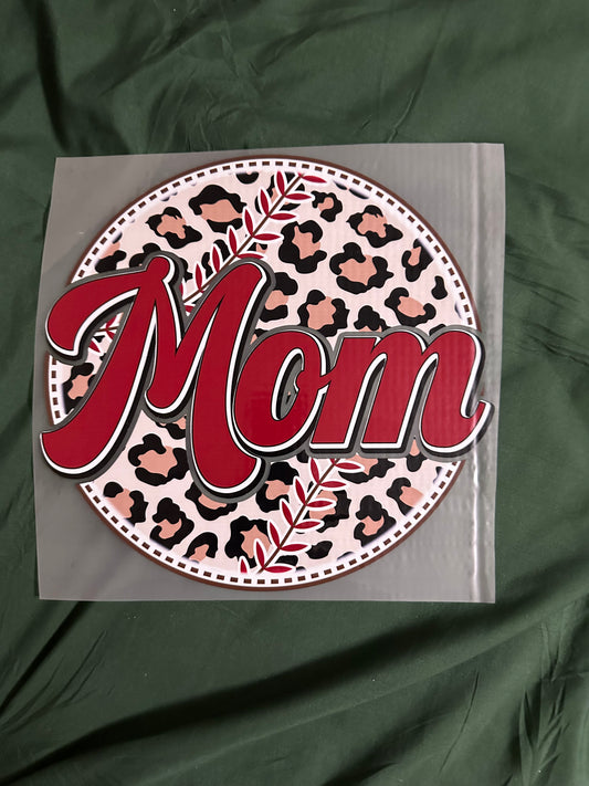 Baseball Mom leopard Adult T-Shirt