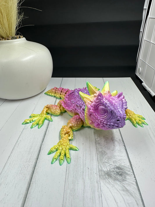Flexi Horned Lizard 3D Print - Random Color