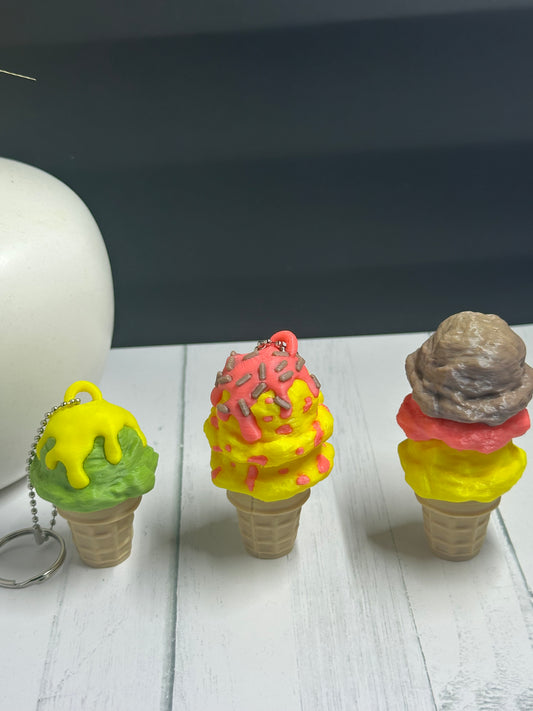 Ice Cream Cone 3D Printed Clicker - Random Color