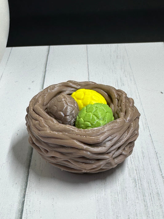 Nest With Eggs 3D Printed Clicker - Random Color