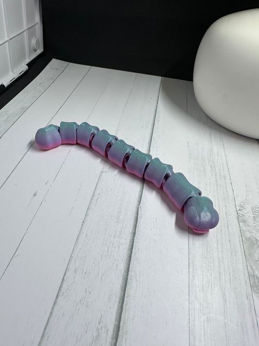 Worm 3D Print - Random Color -26