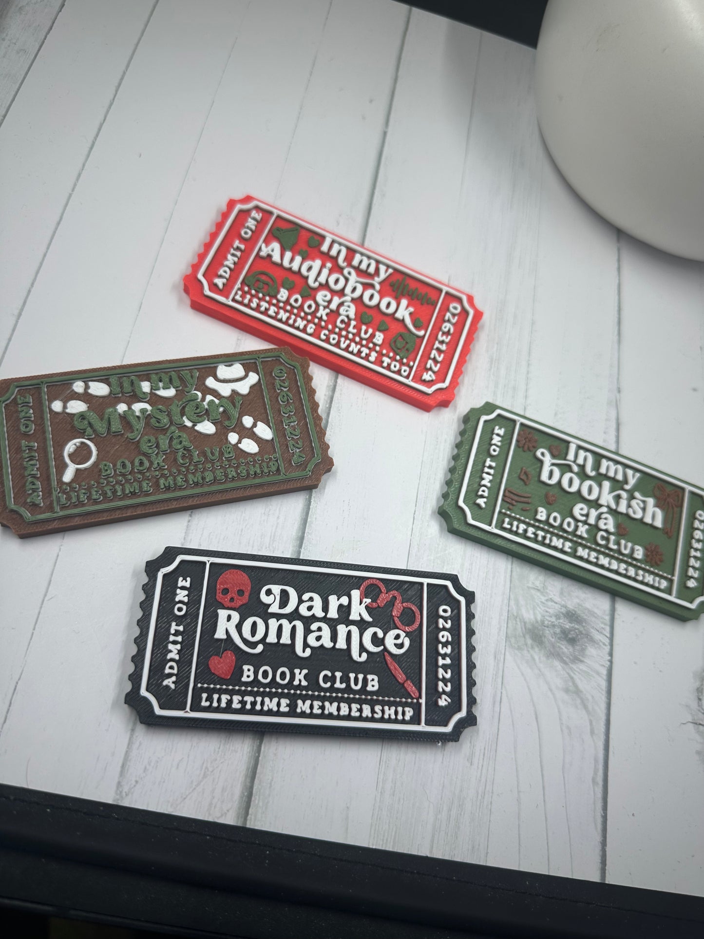 Book Ticket 3D Print - Random Color -Mc