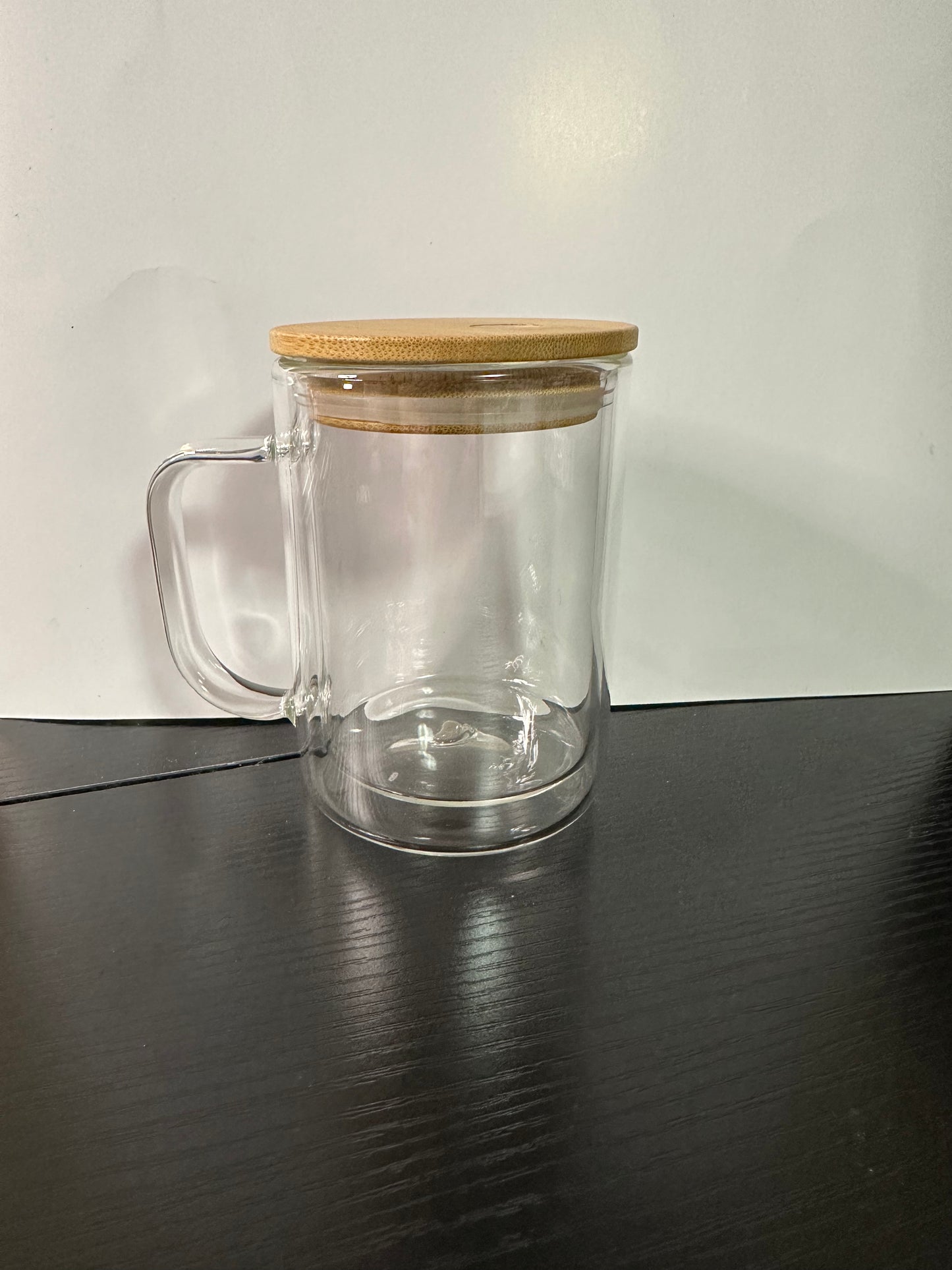 15 Ounce Glass Mug Glitter Globe - Design your own Cup