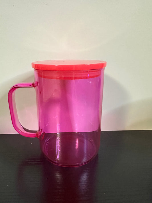 17 Ounce Handle Glass Can- Design your own Cup