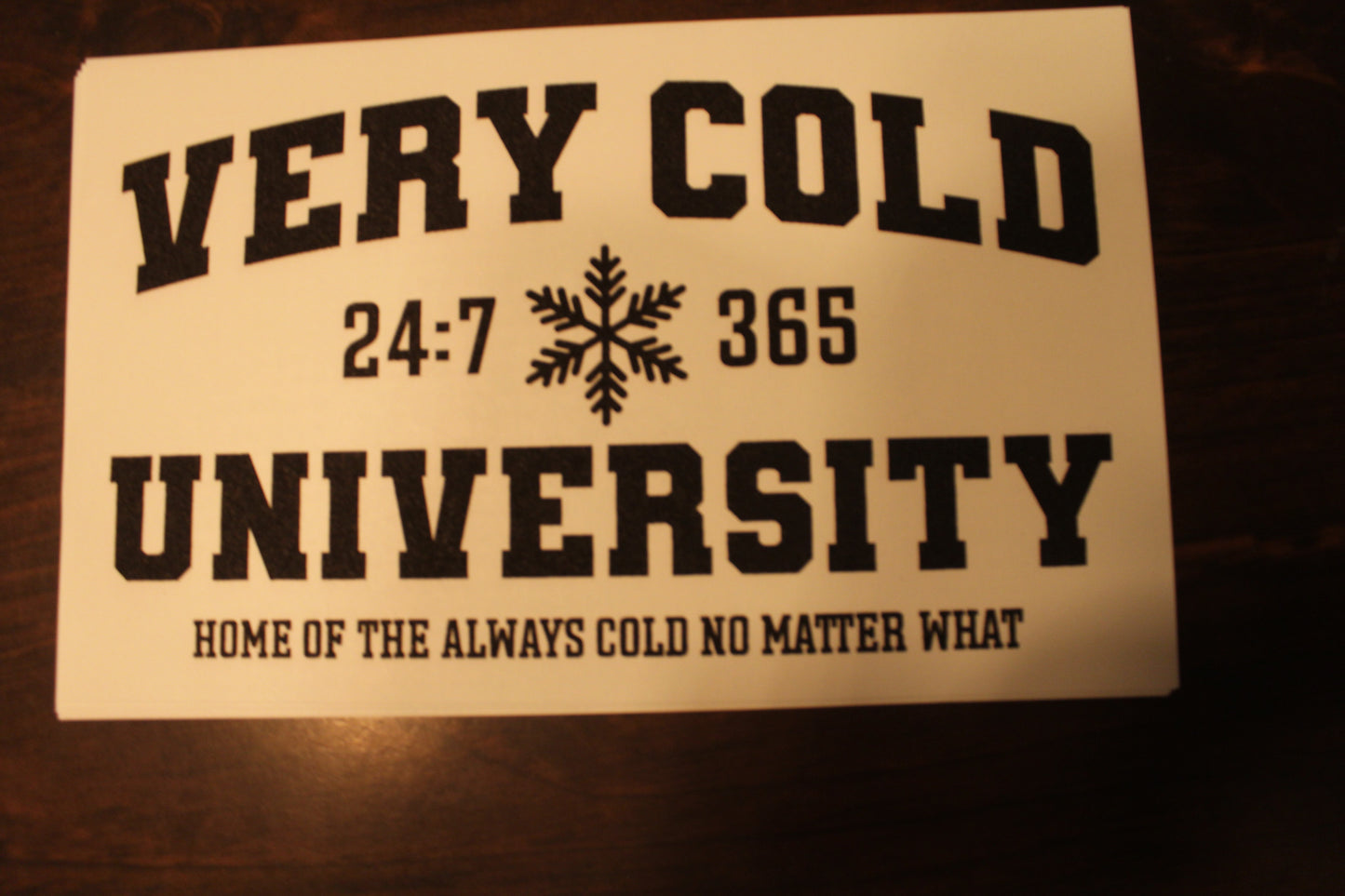 Very Cold University T-Shirt