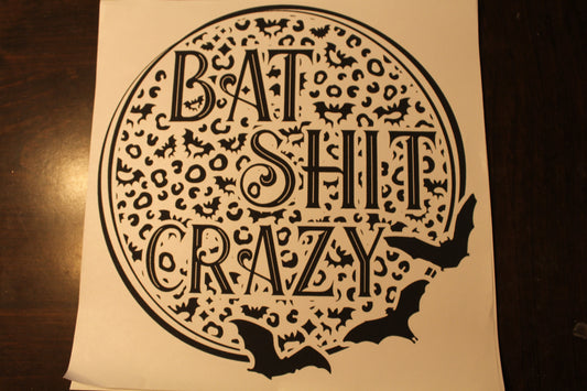 Bat Shit Crazy With Bat Accents Adult T-Shirt