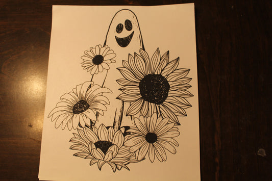 Floral Ghost T-Shirt