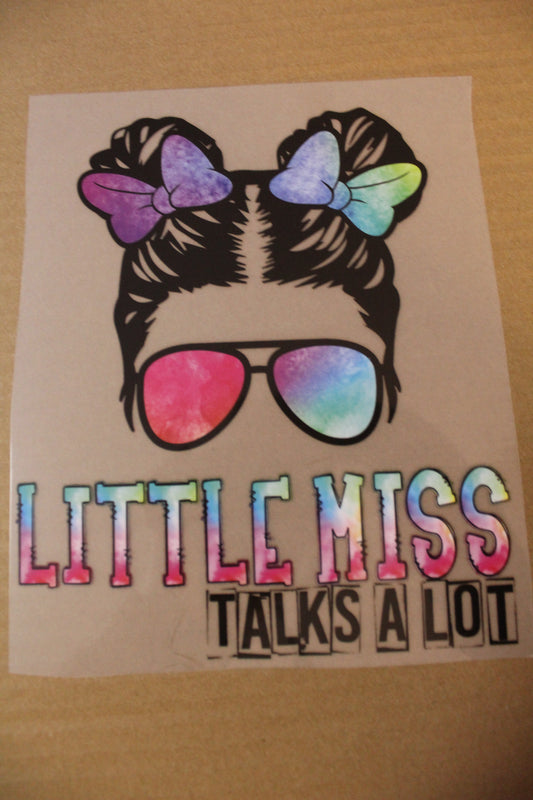 Little Miss Talks Alot Tye Dye Youth T-Shirt