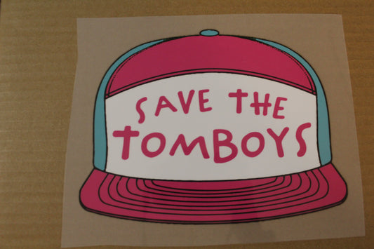 Save The Tomboys Pink/ Blue Hat Youth T-Shirt