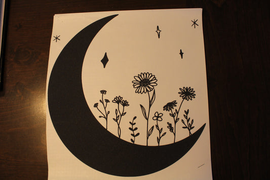 Moon And Flowers T-Shirt