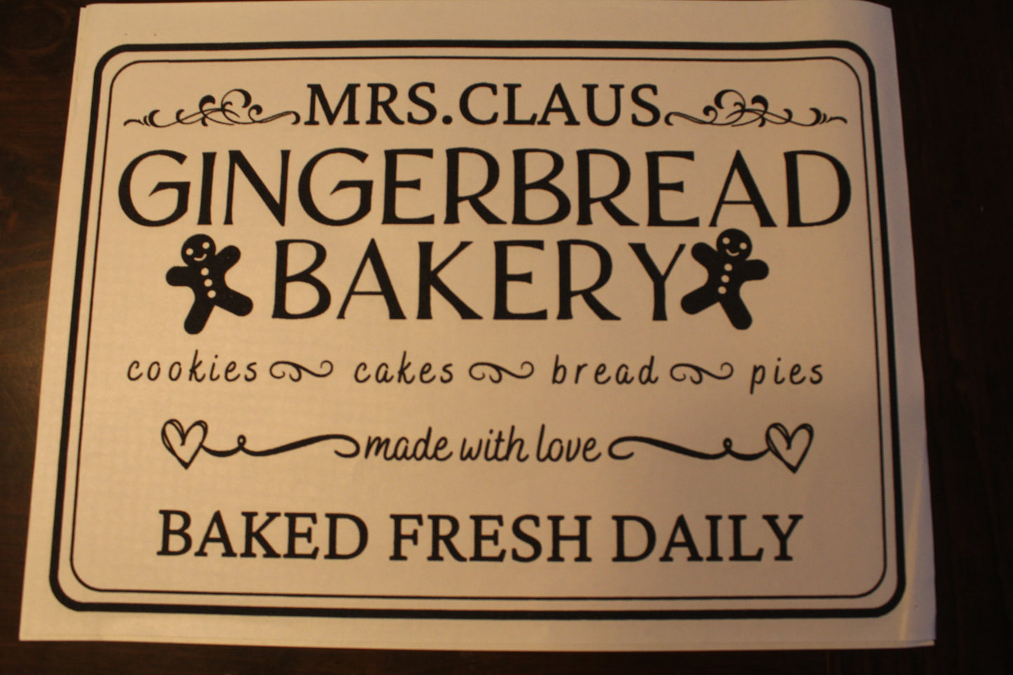 Mrs. Claus Gingerbread Bakery T-Shirt