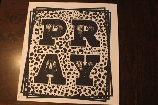 Pray Leopard Print T-Shirt