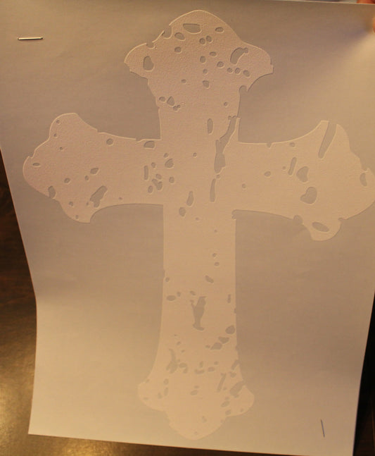 Distressed Cross T-Shirt