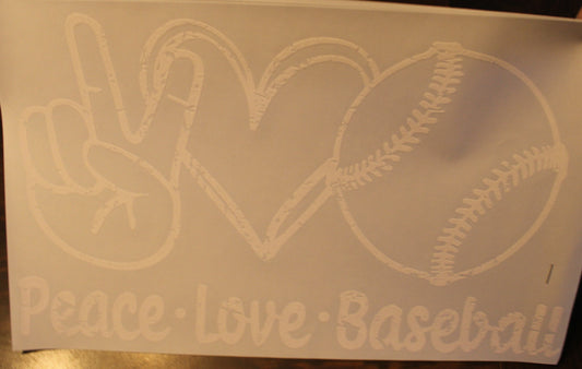 Peace, Love, Baseball T-Shirt