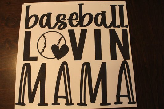 Baseball Lovin Mama Adult T-Shirt