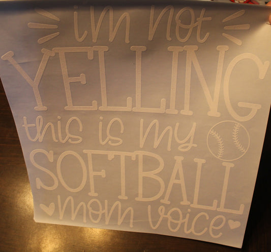 Softball Mom Voice T-Shirt