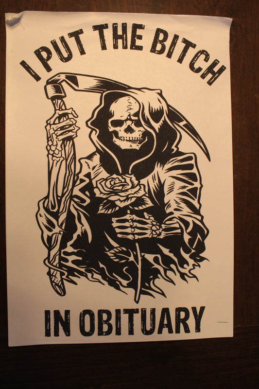 Bitch In Obituary Adult T-Shirt