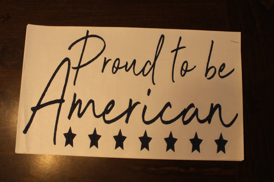 Blue Proud To Be American Adult T-Shirt