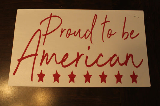 Red Proud To Be American T-Shirt