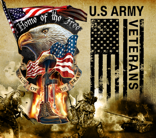 US Army Veterans 20 Ounce Sublimation Tumbler