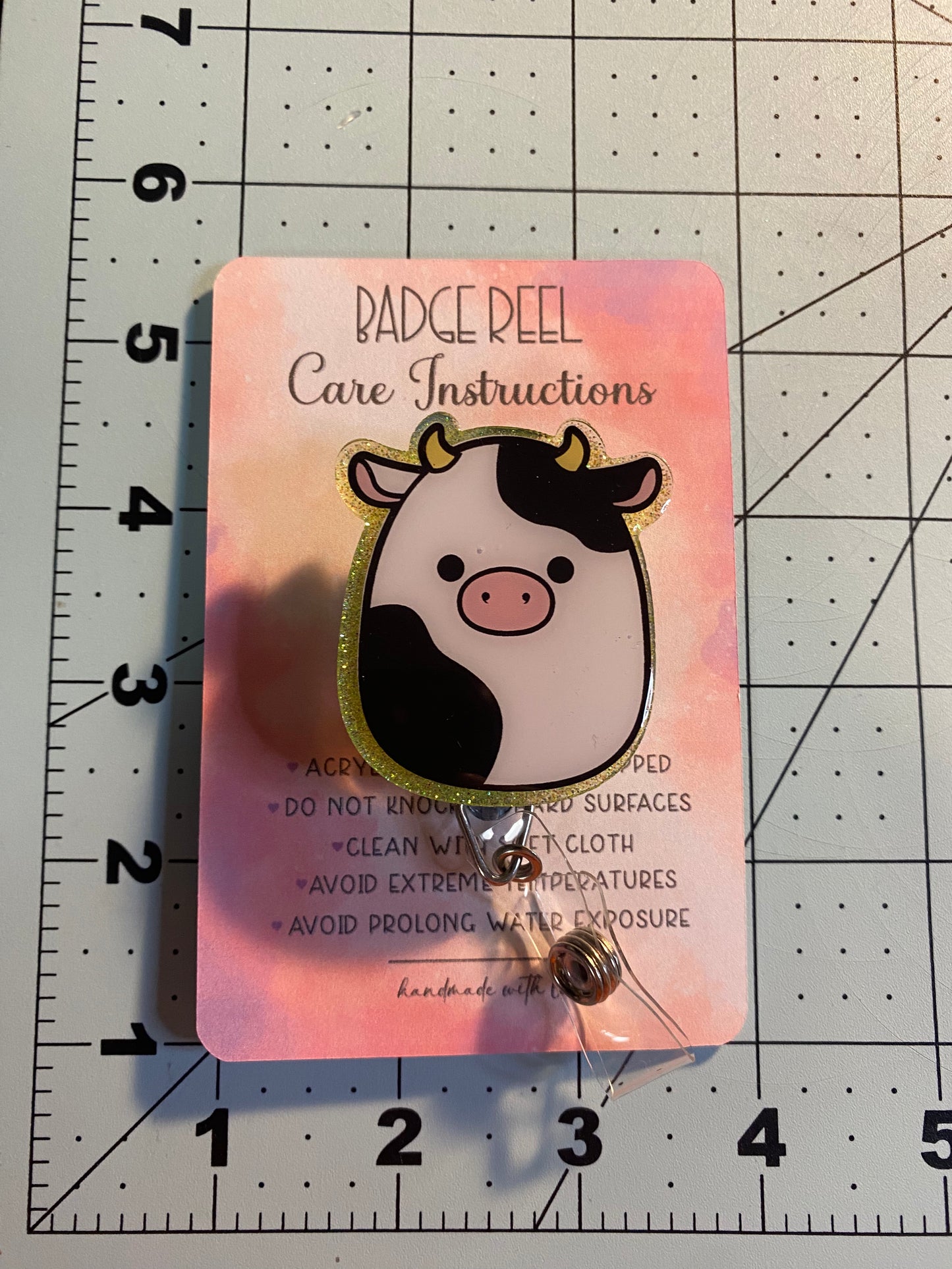 Squishmellow Cow #2 Badge Reel