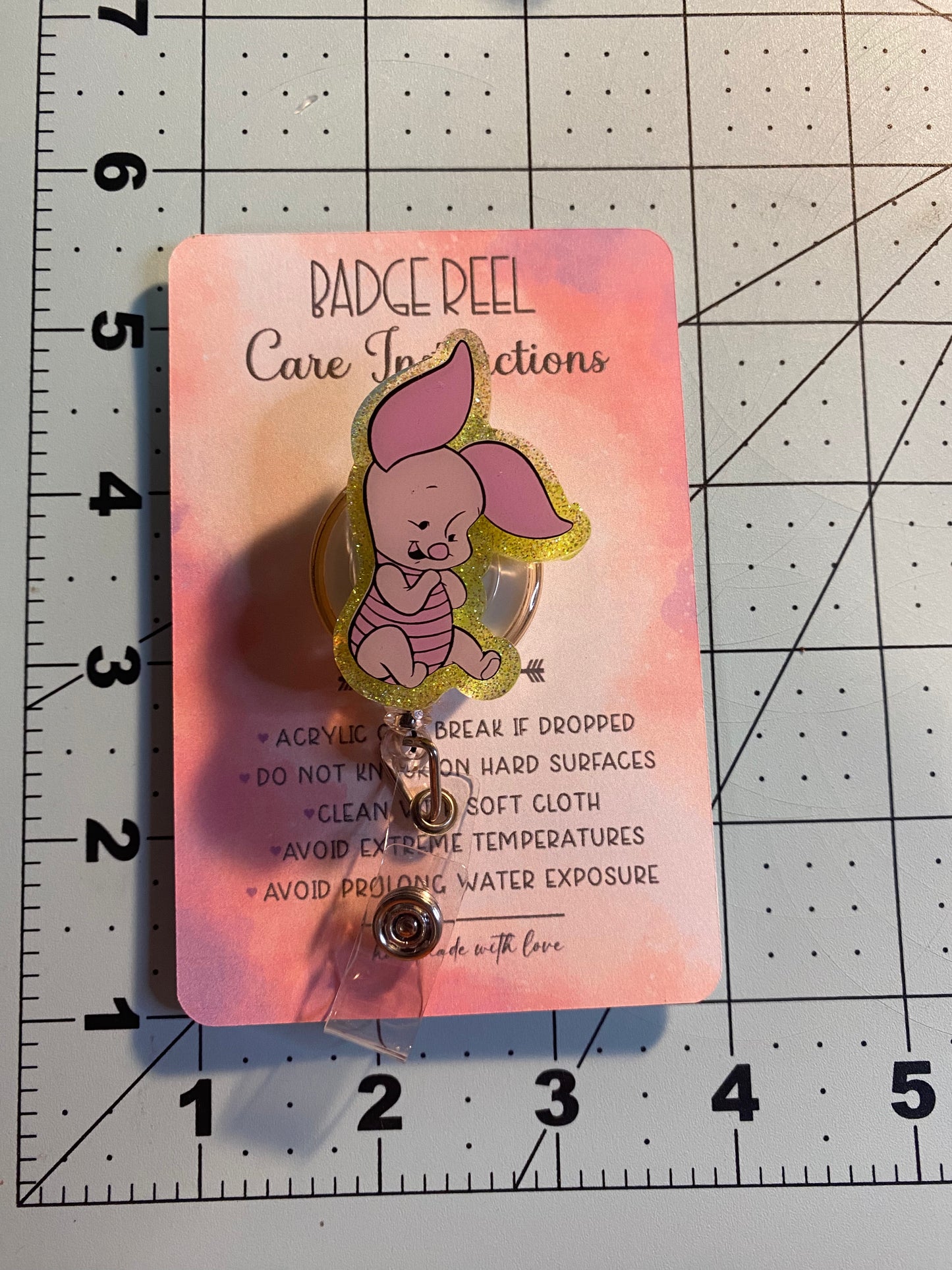 Piglet Badge Reel