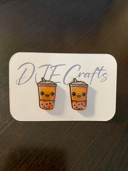 Boba Post Back Earrings