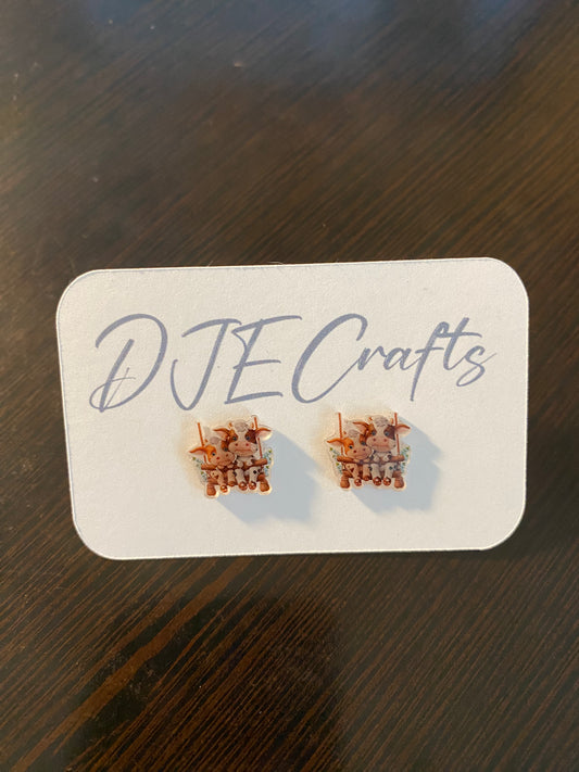 Cows #4 Post Back Earrings