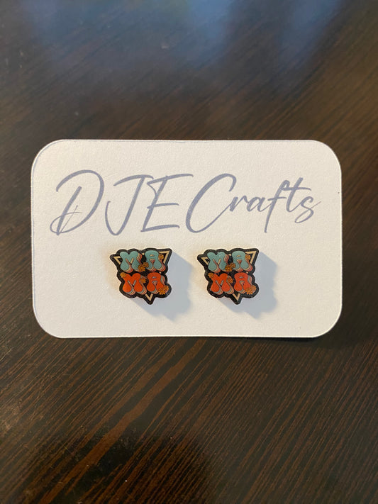 Retro Mama Post Back Earrings