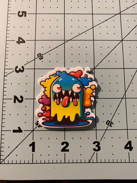 Blue And Yellow Monster Sticker