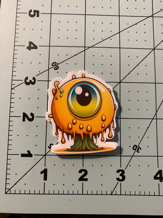 Orange  Monster Sticker