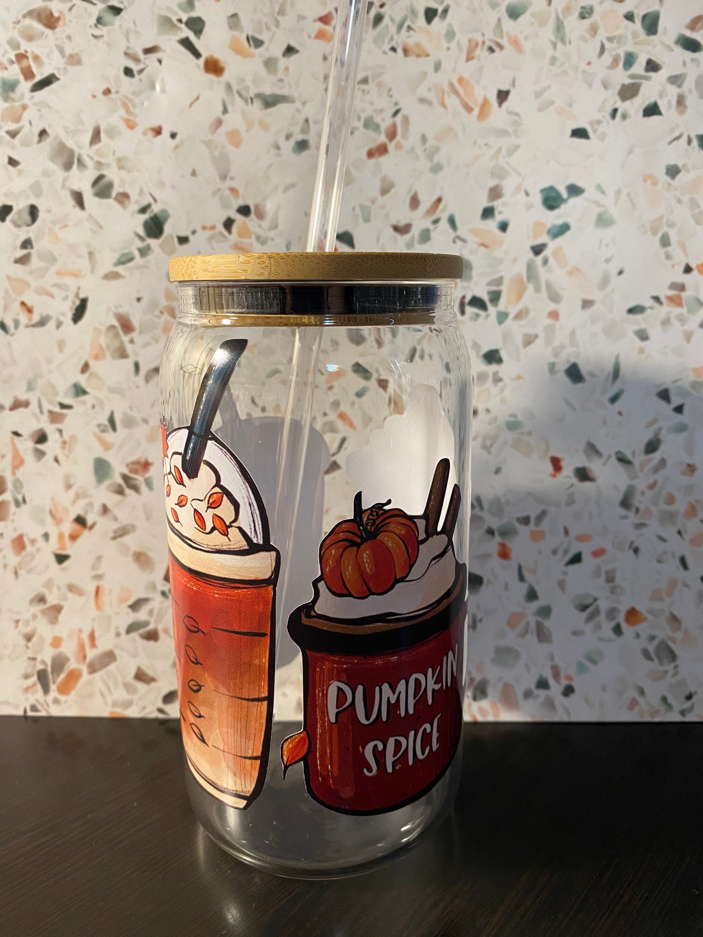 Pumpkin Spice Coffee 16 Ounce Glass Libby’s