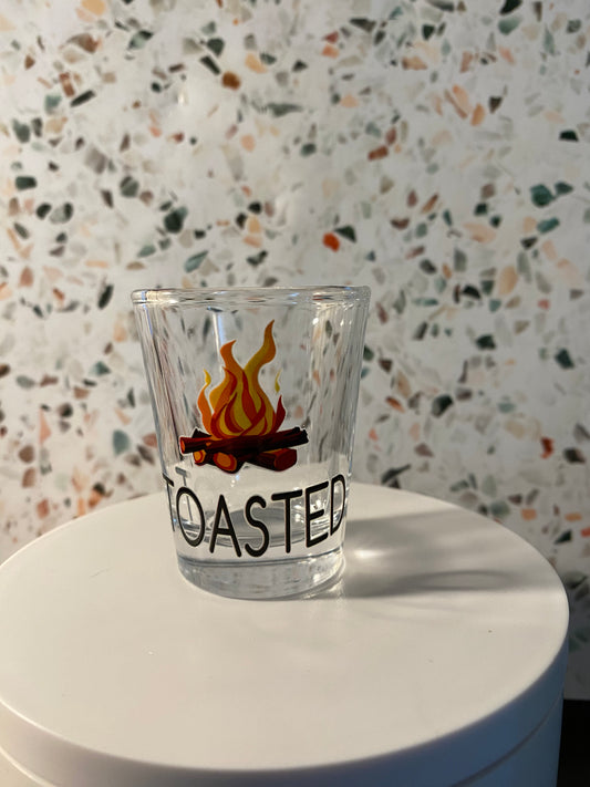 Toasted 1.5 ounce shot glass