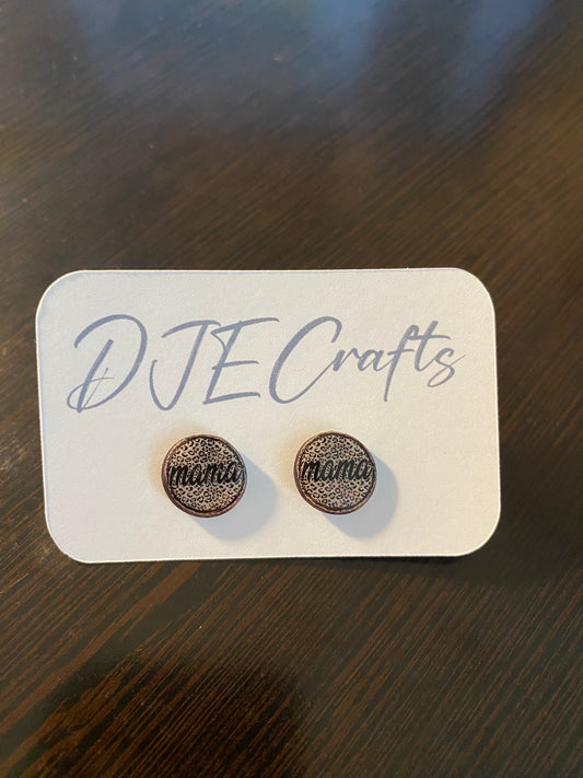 Mama Cheetah Post Back Earrings