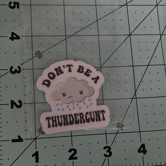 Don’t Be A Thundercunt Sticker