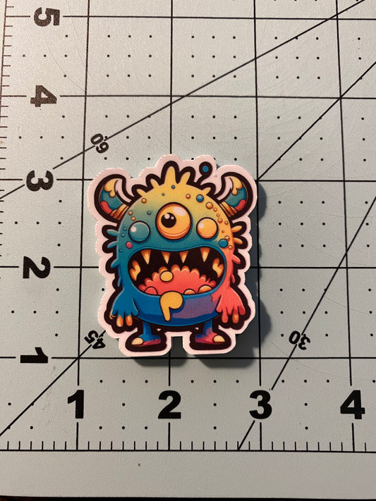 Rainbow Colored Monster Sticker