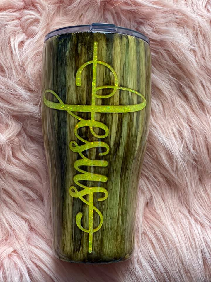 30 Ounce Curve Tumbler With Jesus Peekaboo