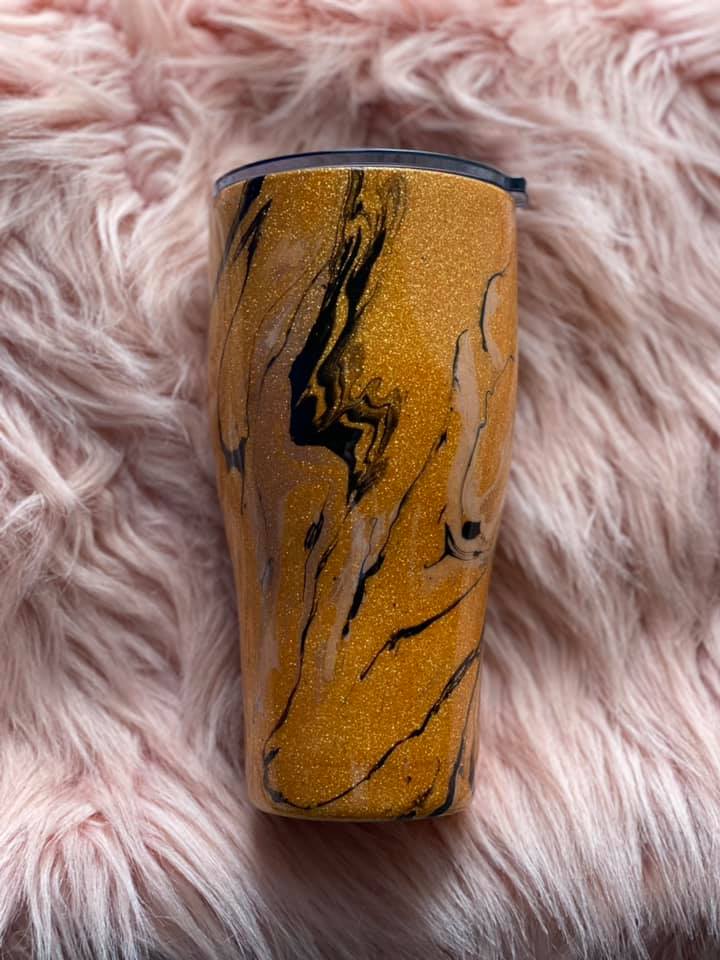 30 Ounce Curve Tumbler Gold Hydro dip
